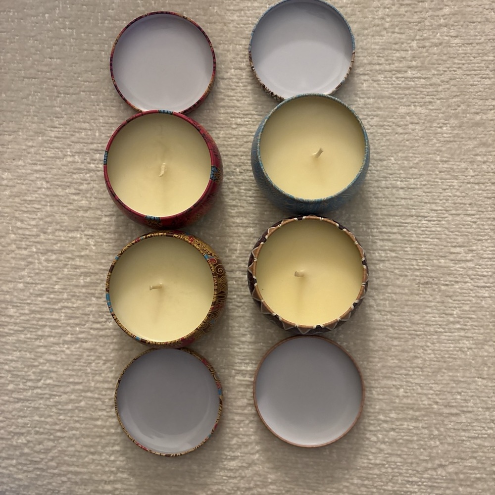 Colorful Mandala Patterned Tin candles - Picture 2 of 5
